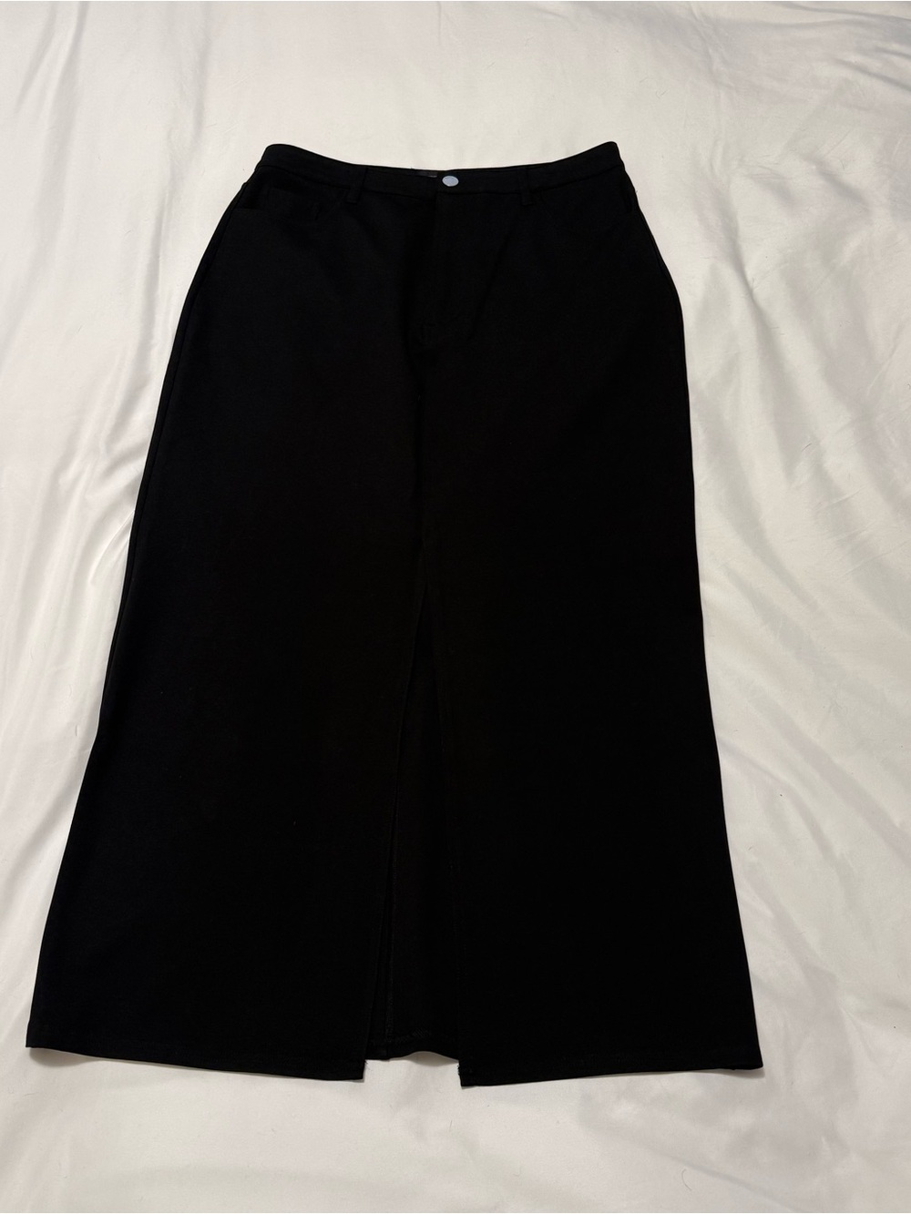 High Waist Midi Skirt with Slit